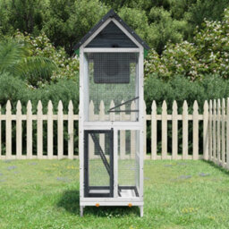 Walplus Bird House Grey 60X58.5X160 Cm Solid Wood Pine