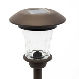 Gardenwize Pack Of 4 Metal Solar Powered Brown Stake Lights, Pathway Patio Decking Garden Lights - thumbnail 3