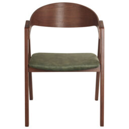 Beliani Set Of 2 Dining Chairs Yuba Wood Dark Green - thumbnail 5