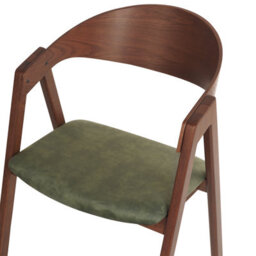 Beliani Set Of 2 Dining Chairs Yuba Wood Dark Green - thumbnail 7