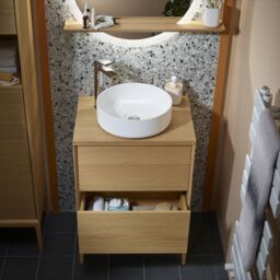 GoodHome Avela Matt Oak Vanity Unit Feet (H)210mm (W)600mm - thumbnail 3