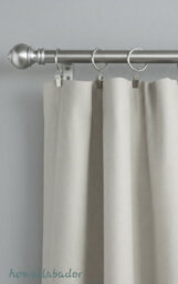 Homeelabador 30mm Metal Silver Colour Curtain Pole Rod Rings With Clips Hanging Pack Of 10 - thumbnail 3