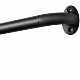 Shopnbits Blackout Extendable Metal Curtain Poles For Eyelet Curtains Adjustable Black  160-300Cm - thumbnail 1
