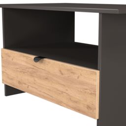 Varese Matt Graphite Oak Effect 1 Drawer Non-Extendable Coffee Table (H)495mm (W)930mm (D)530mm - thumbnail 5