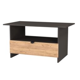 Varese Matt Graphite Oak Effect 1 Drawer Non-Extendable Coffee Table (H)495mm (W)930mm (D)530mm - thumbnail 3
