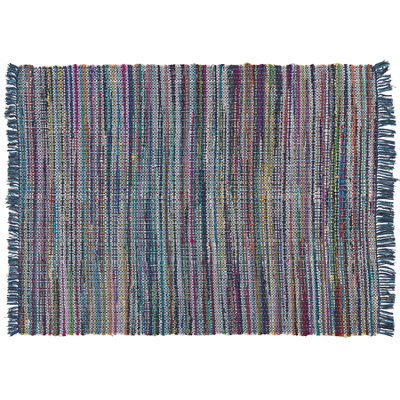 Beliani Rug Besni Blue 160 X 230 Cm Cotton - image 1