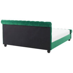 Beliani Bed Velvet Avallon 180 X 200 Cm (Eu Super King) Emerald Green - thumbnail 5