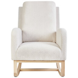 Beliani Rocking Chair Alsta Boucle Off-White - thumbnail 5