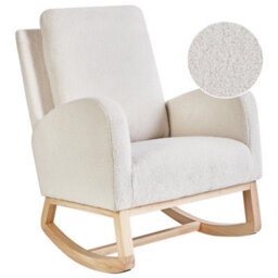Beliani Rocking Chair Alsta Boucle Off-White