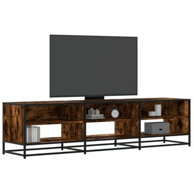 Berkfield Tv Cabinet Smoked Oak 180X40X46 Cm Engineered Wood - image 1