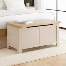 The Furniture Market Cheshire Dove Grey Painted Blanket Bedding Storage Box - thumbnail 2