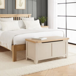 The Furniture Market Cheshire Dove Grey Painted Blanket Bedding Storage Box - thumbnail 3