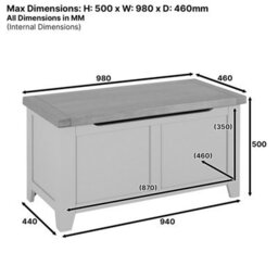 The Furniture Market Cheshire Dove Grey Painted Blanket Bedding Storage Box - thumbnail 9