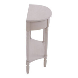 Orsina Grey Rounded Console Table For Hallway, Pine Wood Wood Table For Home And Office Décor - thumbnail 4