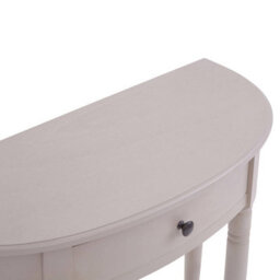 Orsina Grey Rounded Console Table For Hallway, Pine Wood Wood Table For Home And Office Décor - thumbnail 8
