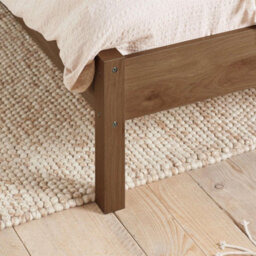 Double Rattan Bed Frame Walnut Birlea Croxley 4Ft6 Double 135Cm - thumbnail 4