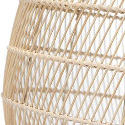 Happy Homewares Traditional Vintage Spiral Cage Design Natural Brown Rattan Ceiling Lamp Shade - thumbnail 8