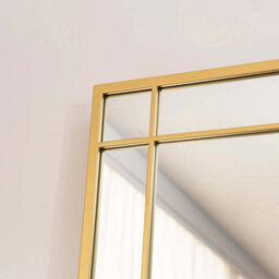 Jōbū Jobu Home - Aimi - Full Length Gold Metal Rectangle Window Mirror - 180Cm X 105Cm - thumbnail 6