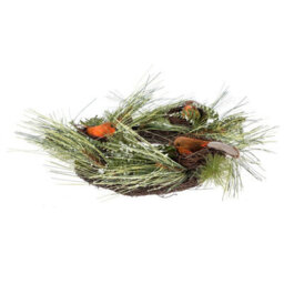 Homescapes Artificial Christmas Wreath With Robins Nests, 16 Inch - thumbnail 3
