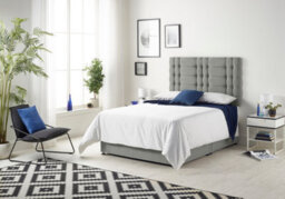 Somnior Beds Somnior Bliss Tweed Gery 6Ft Memory Foam Divan Bed With Mattress & Headboard - Super King - thumbnail 2