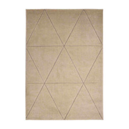 Melrose Solid Natural Lines Design Indoor Small Area Rug 12mm Pile Height 080/150Cm - thumbnail 4