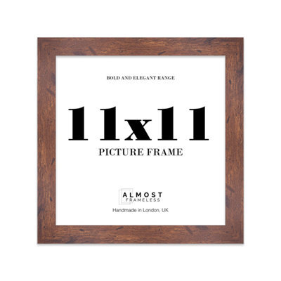 "16X16"" Silver Picture Frame - 16X16"" Square Frame With 14X14"" Mount For 16X16""/14X14"" Pictures Moderrn Style Thin Edge, 1 Pack" - image 1