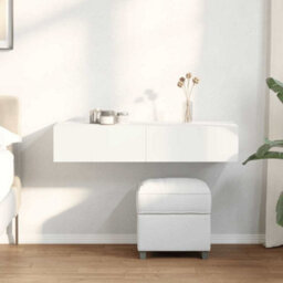 Berkfield Wall Shelf With Drawers White 100X36X19 Cm Engineered Wood
