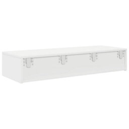 Berkfield Wall Shelf With Drawers White 100X36X19 Cm Engineered Wood - thumbnail 6