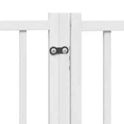 Walplus White Dog Gate With Door Foldable 9 Panels 450 Cm Poplar Wood - thumbnail 8