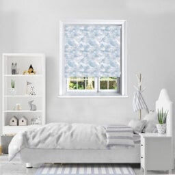 Lister Cartwright Kids Blackout Roller Blinds Clouds Windows Child Safety (Blue, 90 Cm Width X 140 Cm Drop) - thumbnail 2