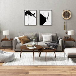 Berkfield Industrial Side Tables 2 Pcs Brown Oak 40X40X35 Cm Engineered Wood - thumbnail 2