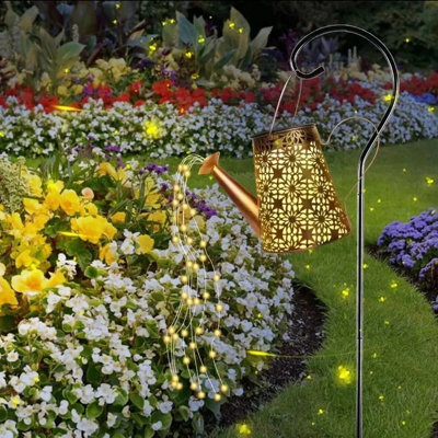 Solar Watering Can Light With Led String Lights Waterproof Dual Mode Garden Lamp - image 1