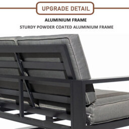 4 Pieces Aluminum Outdoor Patio Sectional Conversation Set With Coffee Table,thick Cushion - 2 Armchair + Loveseat - thumbnail 4