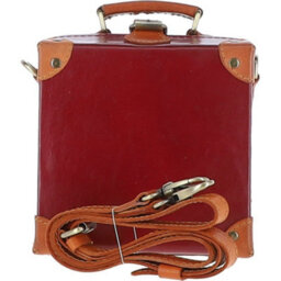 Ashwood Leather Trinket Box Red-(L) 18.5 Cm X (H) 18.5 Cm X (W) 10 Cm