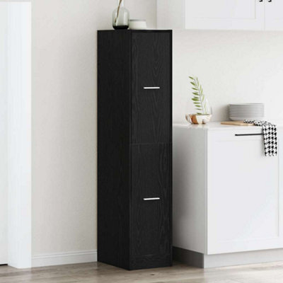 Walplus Apothecary Cabinet Black Oak 30X41X144.5 Cm Engineered Wood - image 1