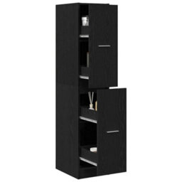 Walplus Apothecary Cabinet Black Oak 30X41X144.5 Cm Engineered Wood - thumbnail 4