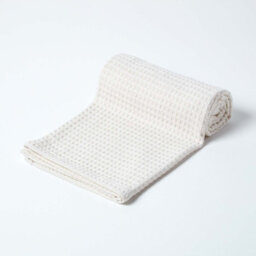Homescapes Organic Cotton Waffle Baby Blanket Natural, 125 X 150 Cm - thumbnail 2