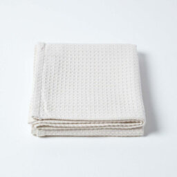 Homescapes Organic Cotton Waffle Baby Blanket Natural, 125 X 150 Cm - thumbnail 3