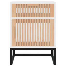 Berkfield Durable Bedside Cabinets 2 Pcs White 40X30X55.5 Cm Engineered Wood&iron - thumbnail 8