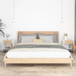 Berkfield Durable Bedside Cabinets 2 Pcs White 40X30X55.5 Cm Engineered Wood&iron - thumbnail 3