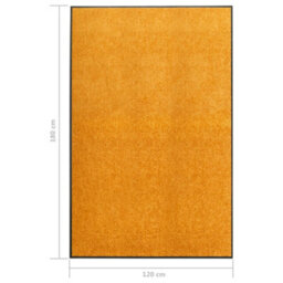 Berkfield Doormat Washable Orange 120X180 Cm - thumbnail 6