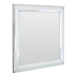 Orsina Thick Silver Frame Small Square Wall Mirror, Bold Wall Mirror With Bevelled Corners, Modern Wall Mirror - thumbnail 2