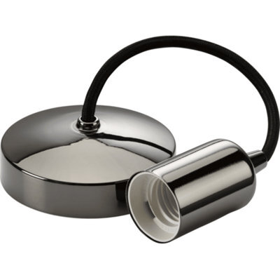"Knightsbridge 8270Bn 6"" Contemporary Pendant Set In A Black Nickel Finish"