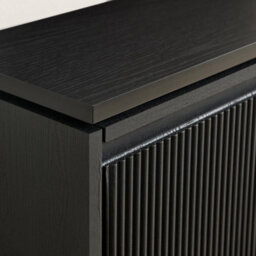 Furniturebox Uk Penrose Black Wood Shoe Storage Cabinet - thumbnail 5