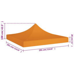 Walplus Party Tent Garden Gazebo Canopy Roof 3X3 M Orange 270 G/mâ² - thumbnail 5