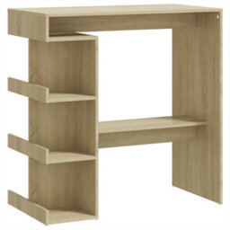 Walplus Bar Table With Storage Rack Sonoma Oak 100X50X101.5 Cm Engineered Wood - thumbnail 2