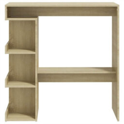 Walplus Bar Table With Storage Rack Sonoma Oak 100X50X101.5 Cm Engineered Wood - thumbnail 5