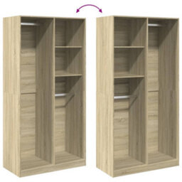 Berkfield Wardrobe Sonoma Oak 100X50X200 Cm Engineered Wood - thumbnail 7