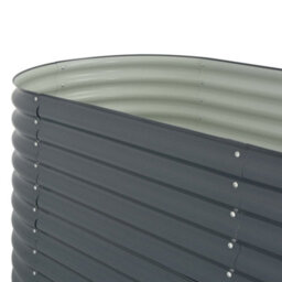 Berkfield Garden Raised Bed 320X80X81 Cm Galvanised Steel Grey - thumbnail 6