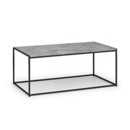 Oakham Harstad Concrete Coffee Table In Concrete And Black - thumbnail 1